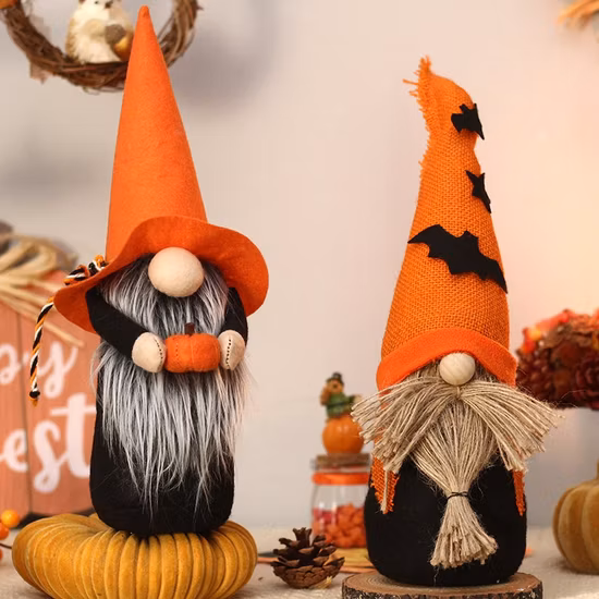 새로운 할로윈 리넨 장식 장식품 인형 테이블 탑 데코